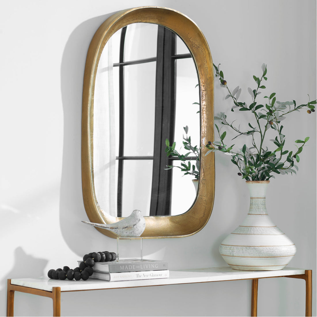 Uttermost Bradano Brass Arch Mirror