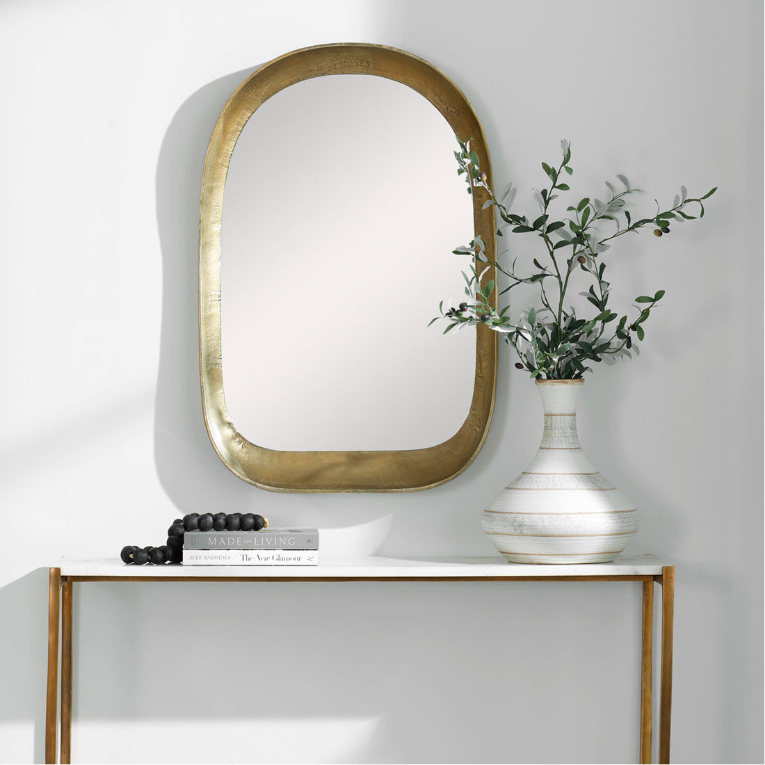 Uttermost Bradano Brass Arch Mirror