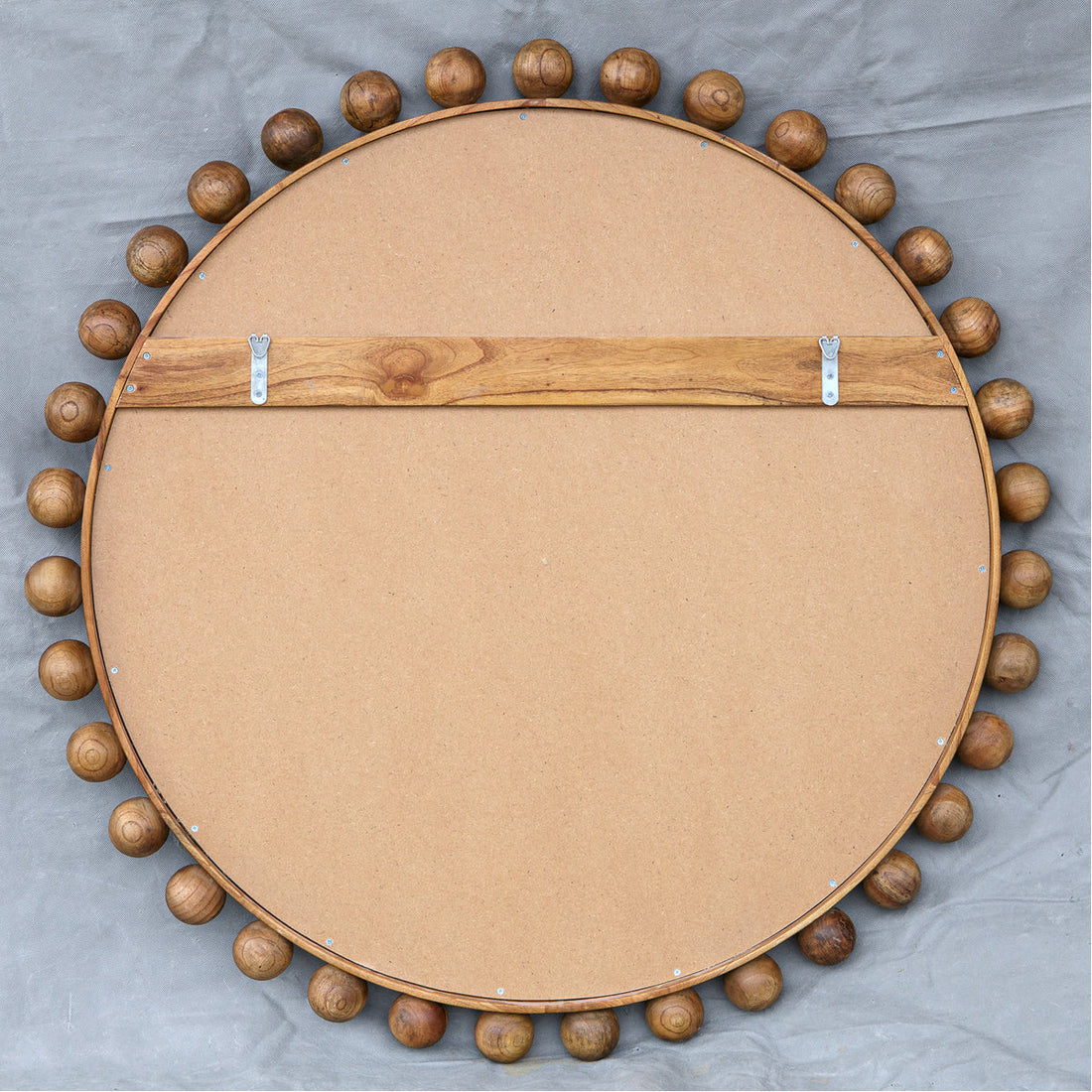 Uttermost Cyra Wood Beaded Round Mirror