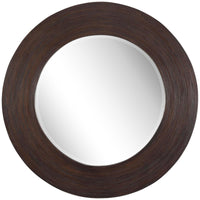 Uttermost Dutton Dark Walnut Round Mirror