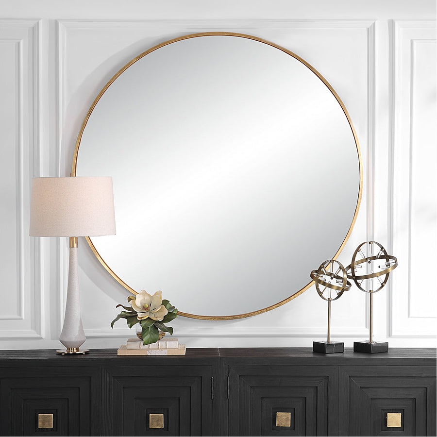 Uttermost Junius Large Gold Round Mirror