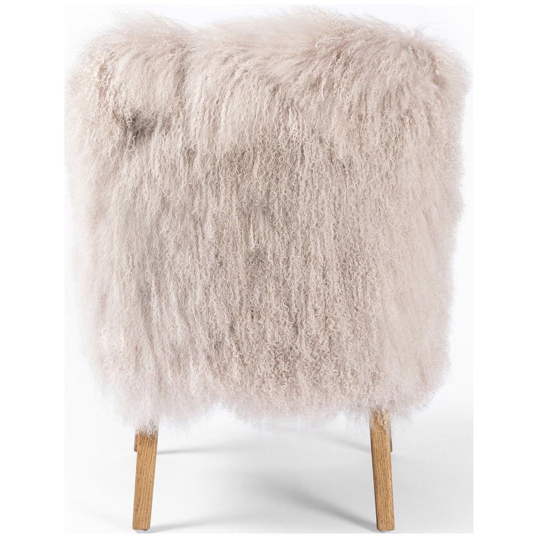 Four Hands Ashland Armchair - Taupe Mongolian Fur