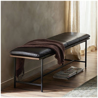 Four Hands Ashford Gabin Accent Bench - Sonoma Black