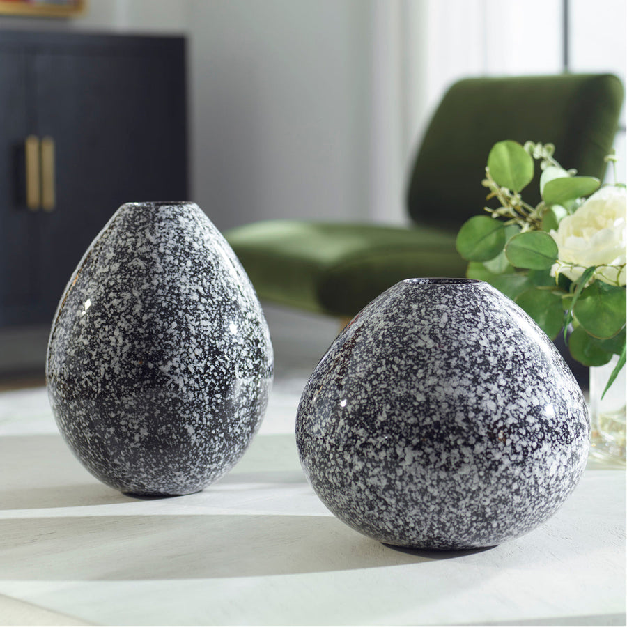 Uttermost Cosmic Black & White Vases, 2-Piece Set