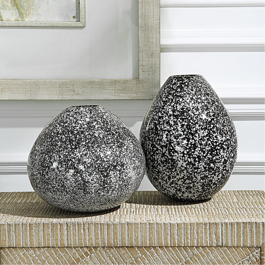 Uttermost Cosmic Black & White Vases, 2-Piece Set