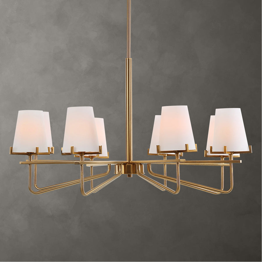 Uttermost Lassen 8-Light Brass Chandelier