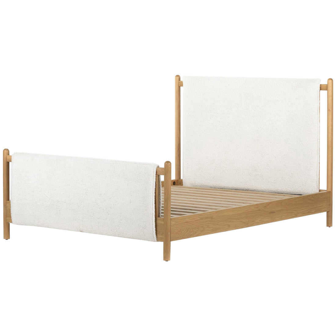 Four Hands Berman Bowen Queen Bed - Sheepskin Natural