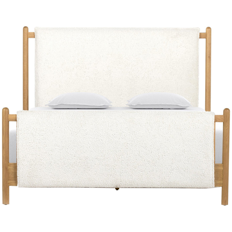 Four Hands Berman Bowen Queen Bed - Sheepskin Natural