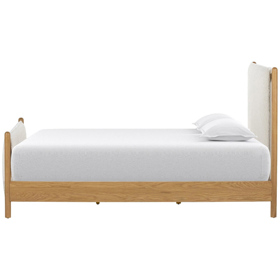 Four Hands Berman Bowen Queen Bed - Sheepskin Natural