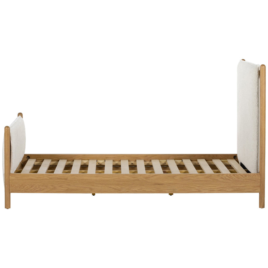 Four Hands Berman Bowen Queen Bed - Sheepskin Natural