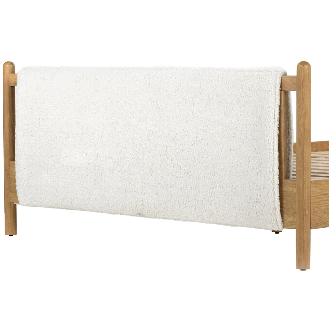 Four Hands Berman Bowen Queen Bed - Sheepskin Natural