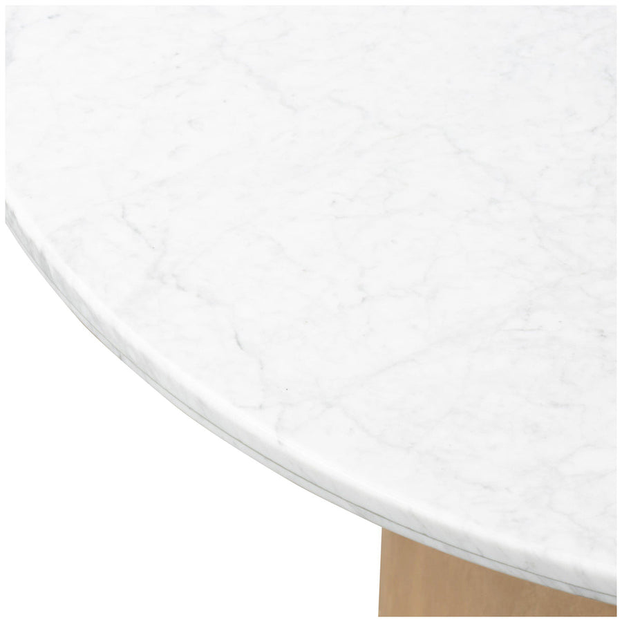 Four Hands Pilo Dining Table - Italian White Marble