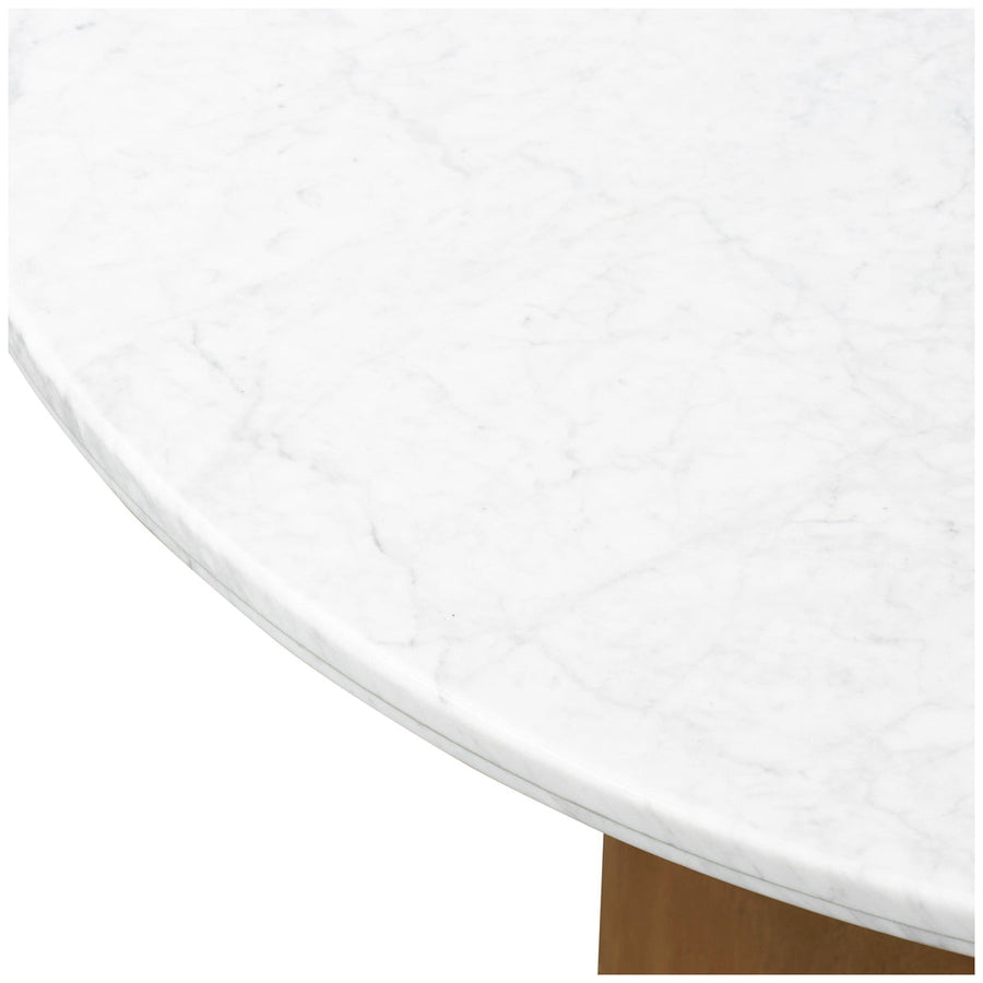 Four Hands Pilo Dining Table - Italian White Marble