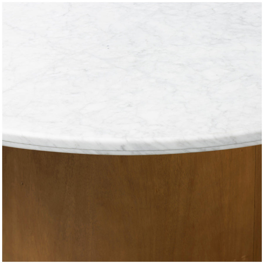 Four Hands Pilo Dining Table - Italian White Marble