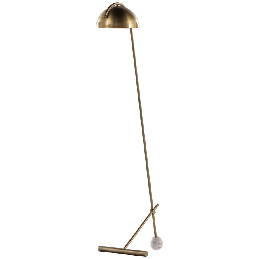 Four Hands Asher Becker Floor Lamp - Charcoal and White Marble