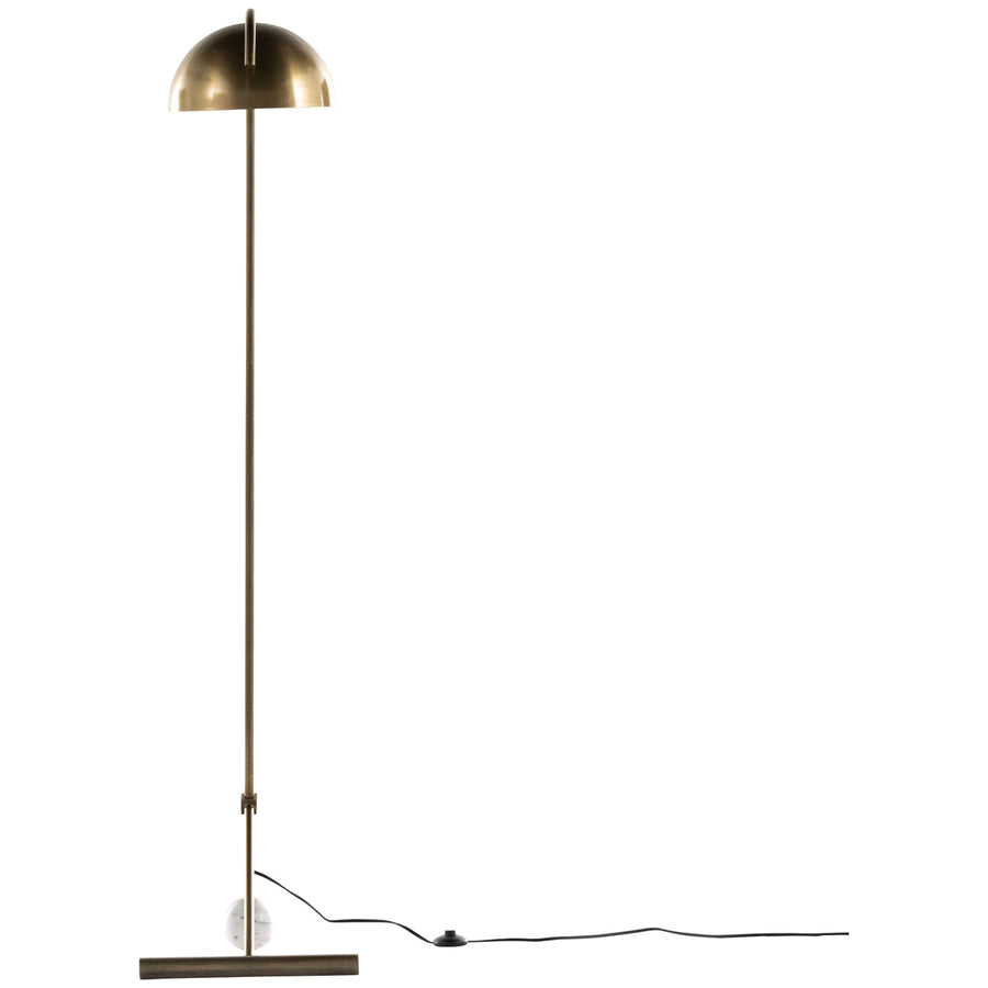 Four Hands Asher Becker Floor Lamp - Charcoal and White Marble