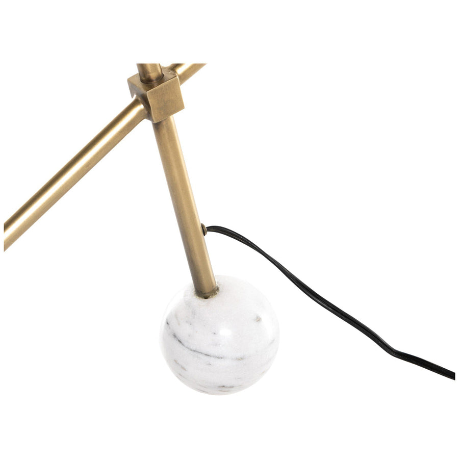 Four Hands Asher Becker Floor Lamp - Charcoal and White Marble