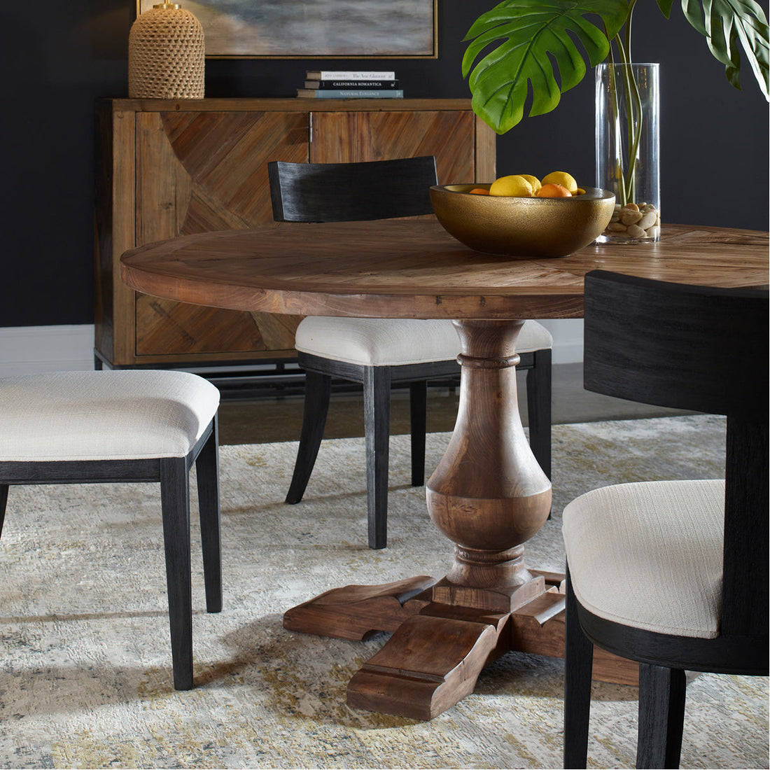 Uttermost Stratford Wood Round Dining Table