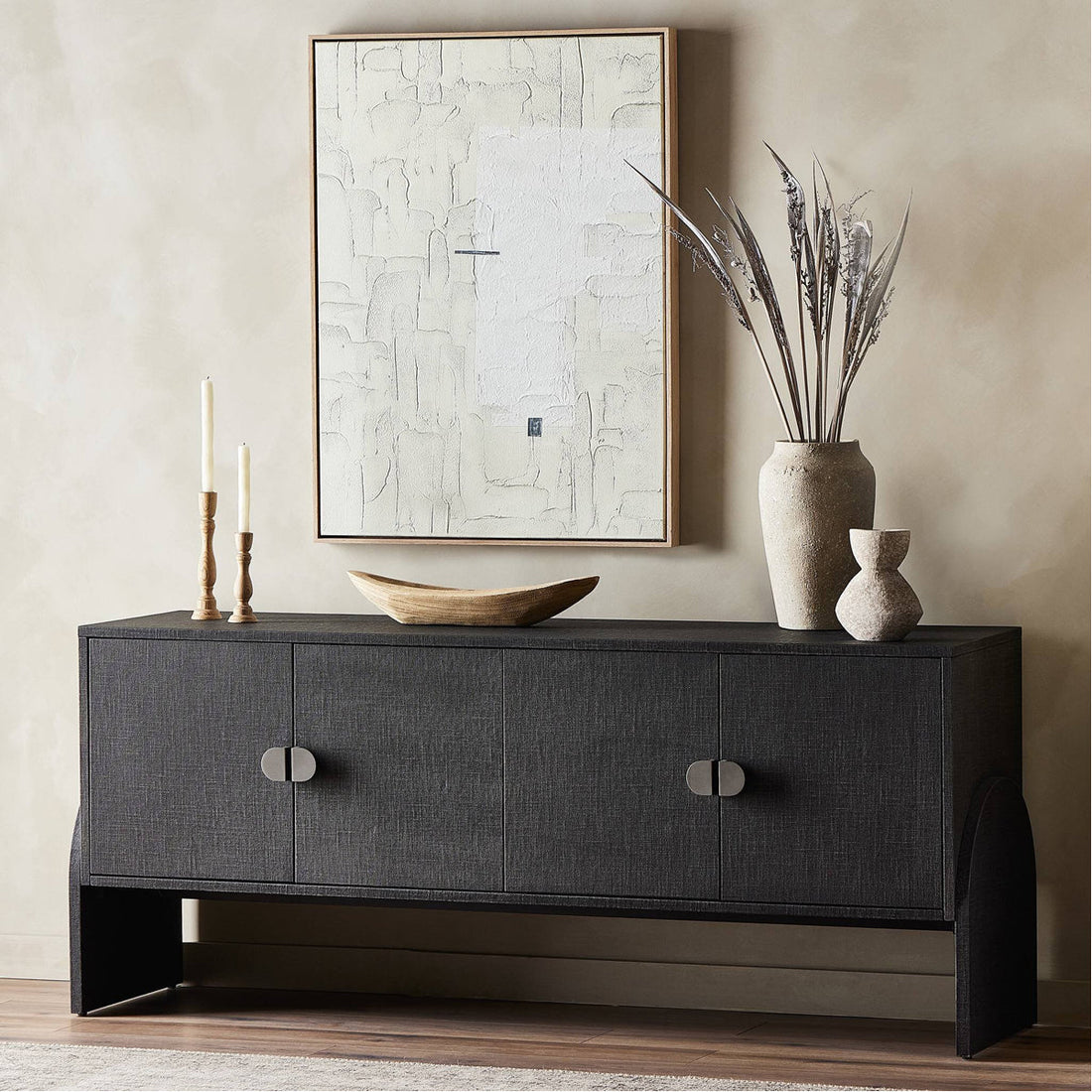 Four Hands Cressida Sideboard - Black Linen