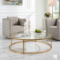 Uttermost Radius Modern Circular Coffee Table