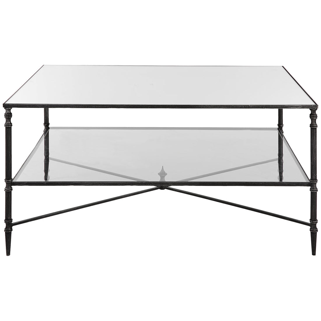 Uttermost Henzler Mirrored Steel Coffee Table