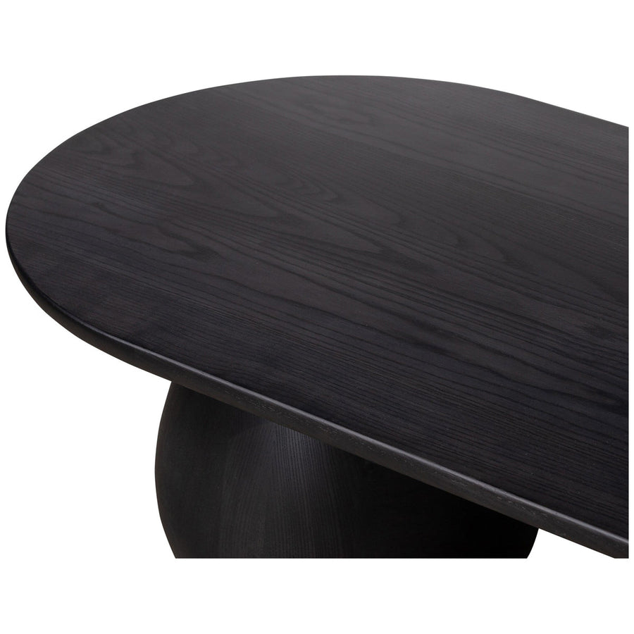 Four Hands Belfast Merla Wood Coffee Table - Black Wash Ash Veneer