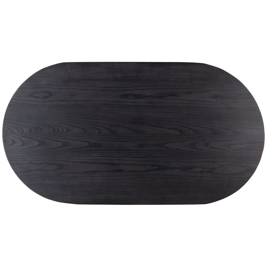 Four Hands Belfast Merla Wood Coffee Table - Black Wash Ash Veneer