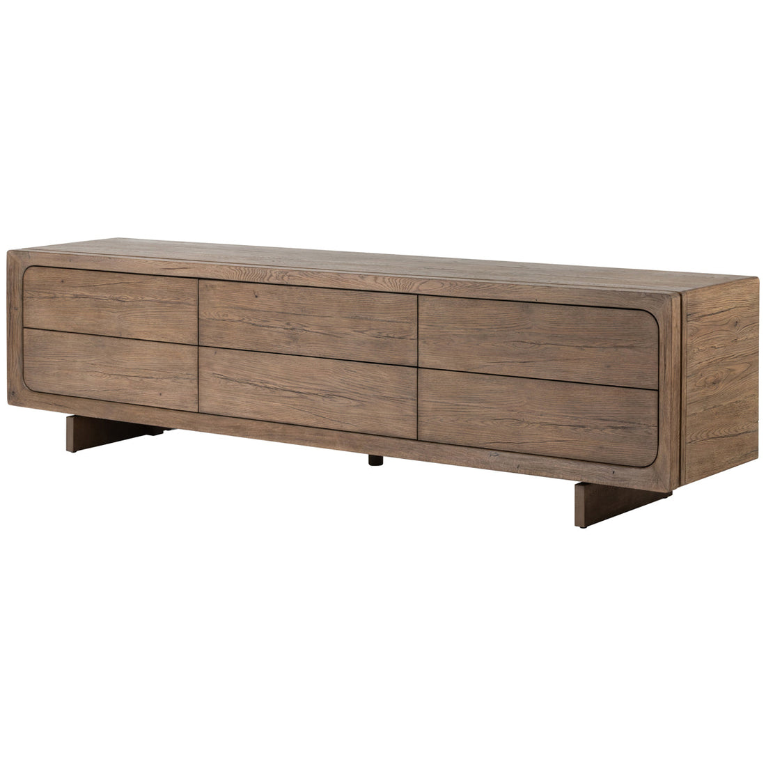 Four Hands Bina Henry Media Console - Rustic Grey Veneer