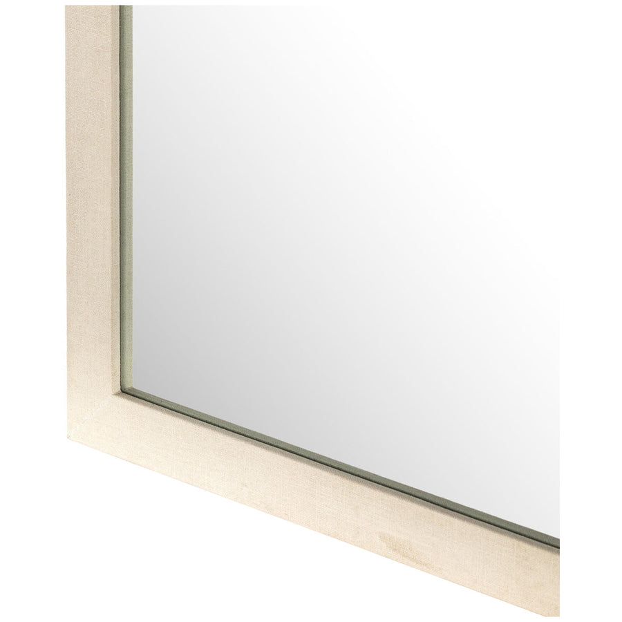 Four Hands Cressida Floor Mirror - Ivory Painted Linen