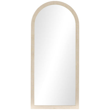 Four Hands Cressida Floor Mirror - Ivory Painted Linen