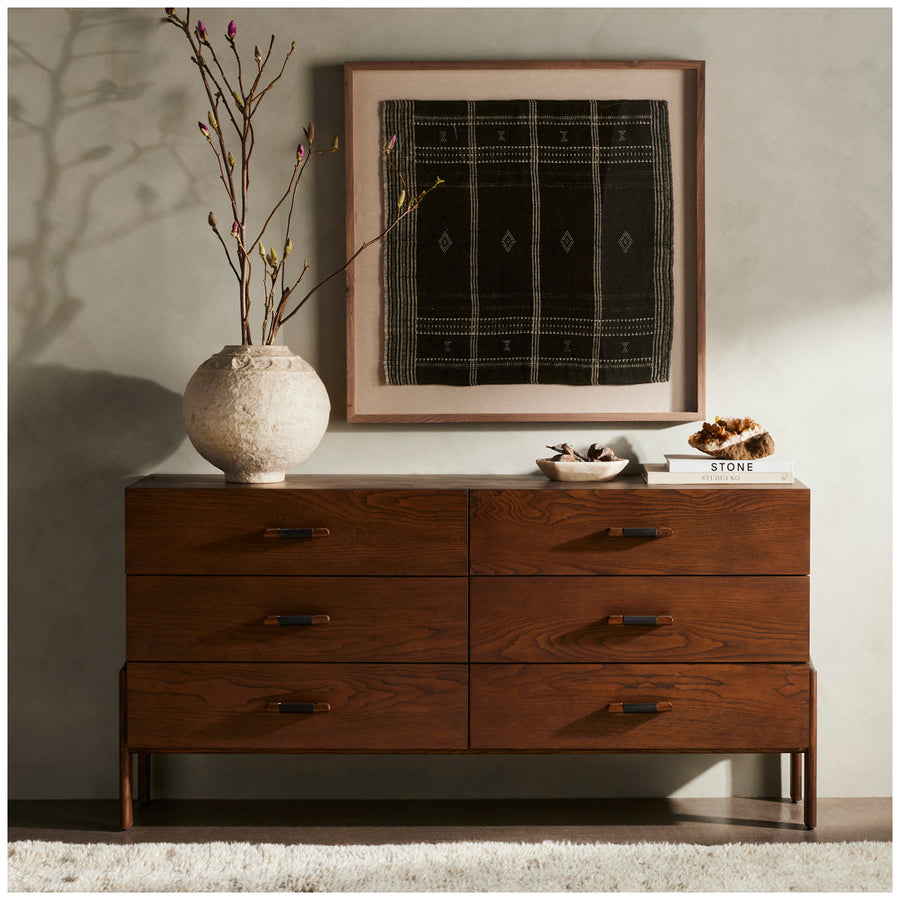 Four Hands Bolton Halston 6-Drawer Dresser - Terra Brown Ash