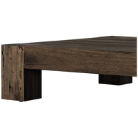 Four Hands Abaso Coffee Table - Ebony Rustic Wormwood Oak