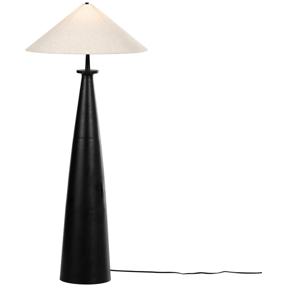 Four Hands Asher Innes Tapered Shade Floor Lamp - Matte Black Cast