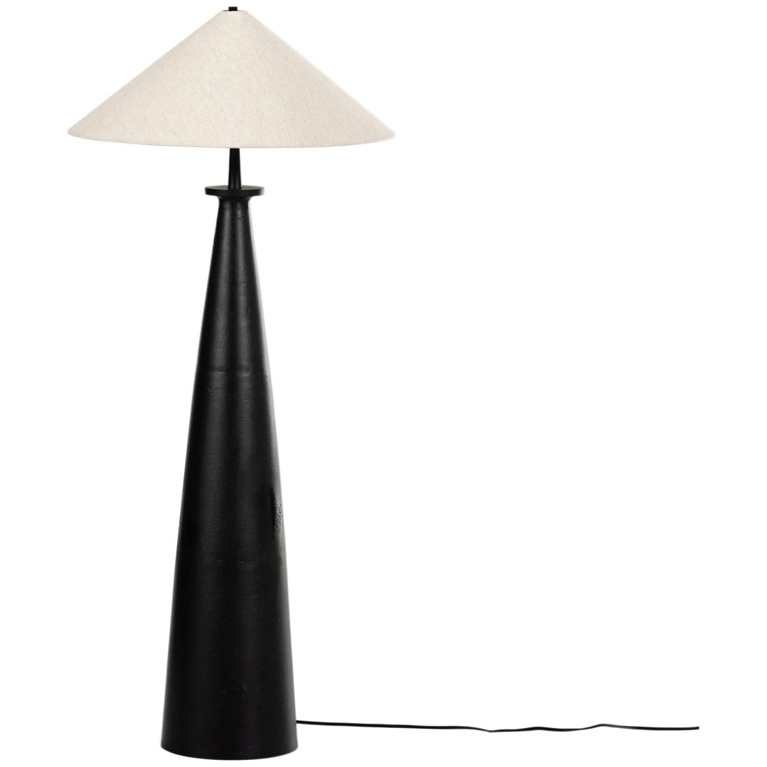 Four Hands Asher Innes Tapered Shade Floor Lamp - Matte Black Cast