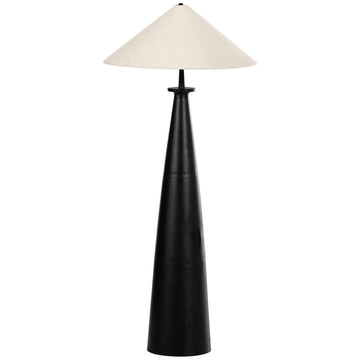 Four Hands Asher Innes Tapered Shade Floor Lamp - Matte Black Cast