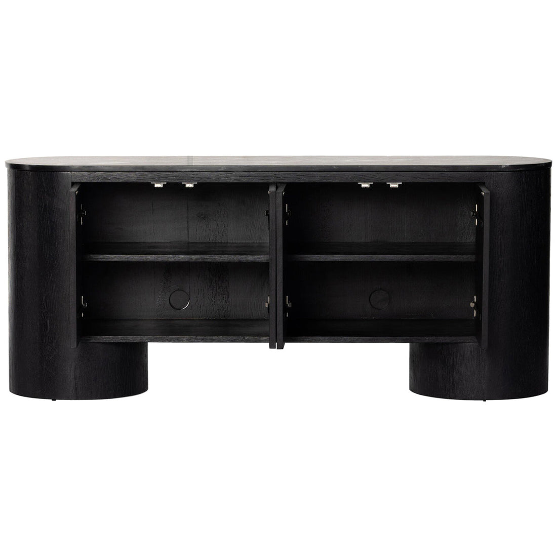 Four Hands Glenwood Giovani Media Console - Black Oak Veneer