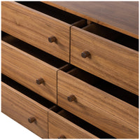 Four Hands Arturo 6-Drawer Dresser - Natural Walnut Veneer