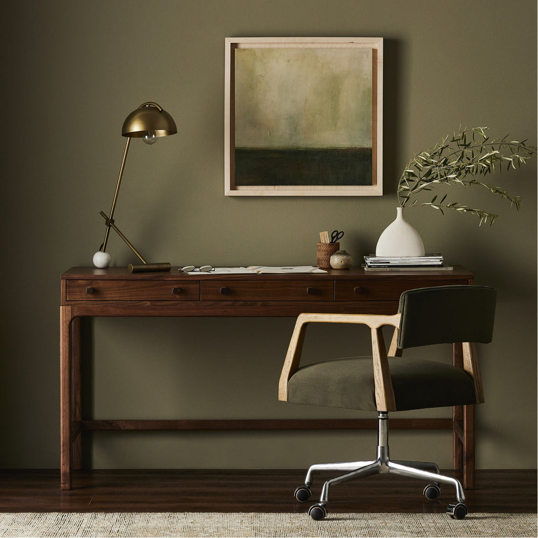 Four Hands Arturo Desk - Natural Walnut Veneer