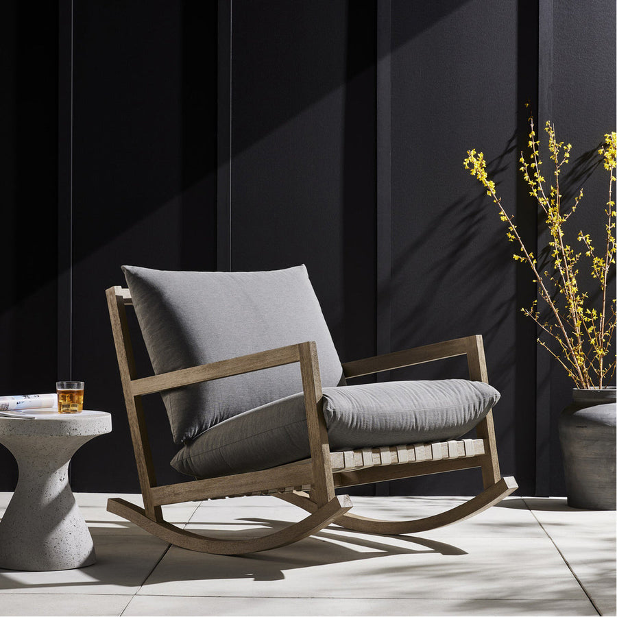 Four Hands Aiken Outdoor Rocking Chair - Venao Charcoal