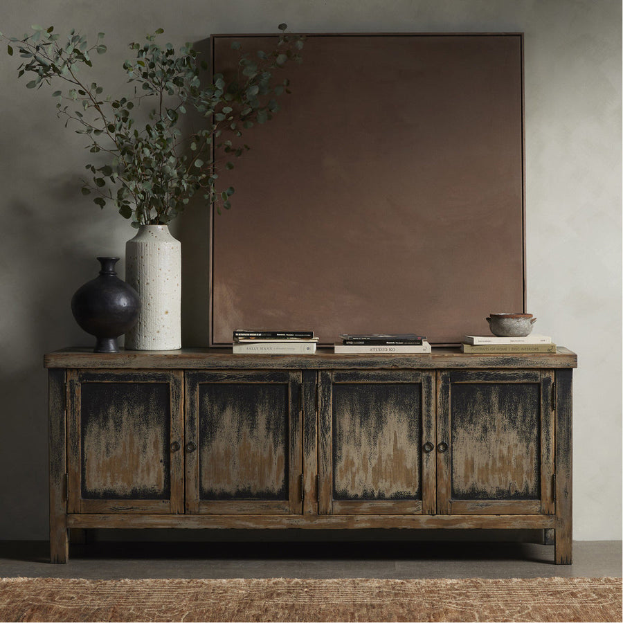 Four Hands Hitchens Media Console - Worn Black