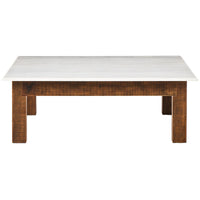 Four Hands Jessa Coffee Table - Honed White Marble