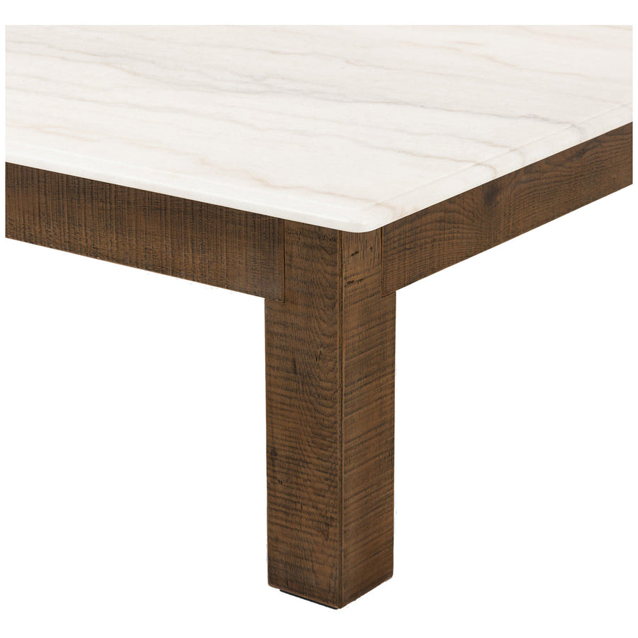 Four Hands Jessa Coffee Table - Honed White Marble