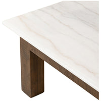 Four Hands Jessa Coffee Table - Honed White Marble