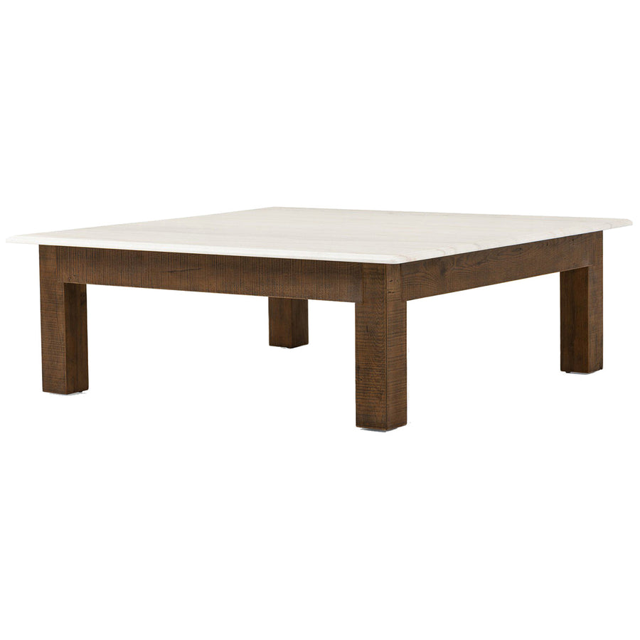 Four Hands Jessa Coffee Table - Honed White Marble