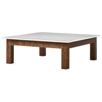 Four Hands Jessa Coffee Table - Honed White Marble