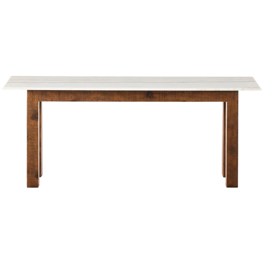 Four Hands Jessa Console Table - Honed White Marble