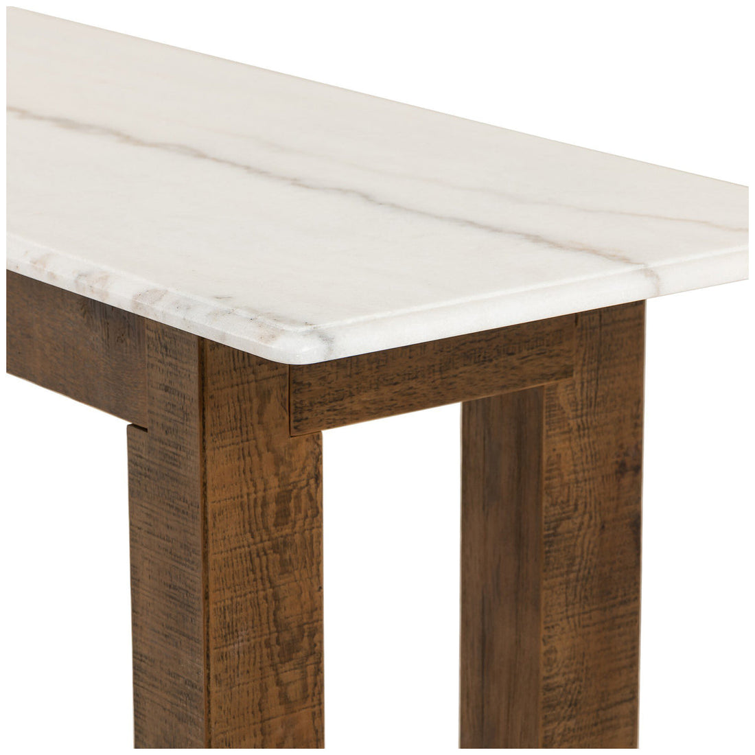 Four Hands Jessa Console Table - Honed White Marble