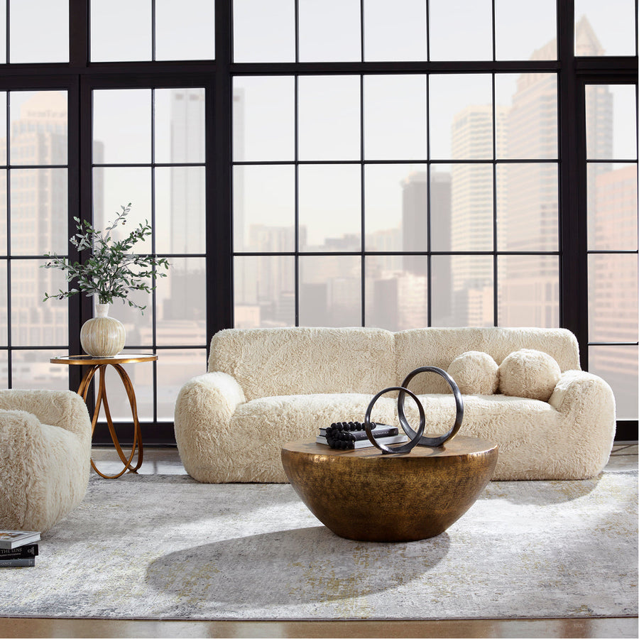 Uttermost Abide Rounded Sheepskin Sofa