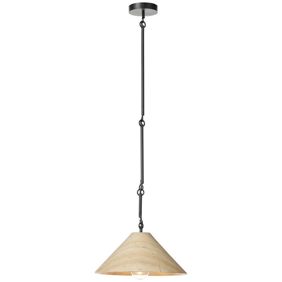 Four Hands Asher Concetta Pendant - Ecru Marble Solid