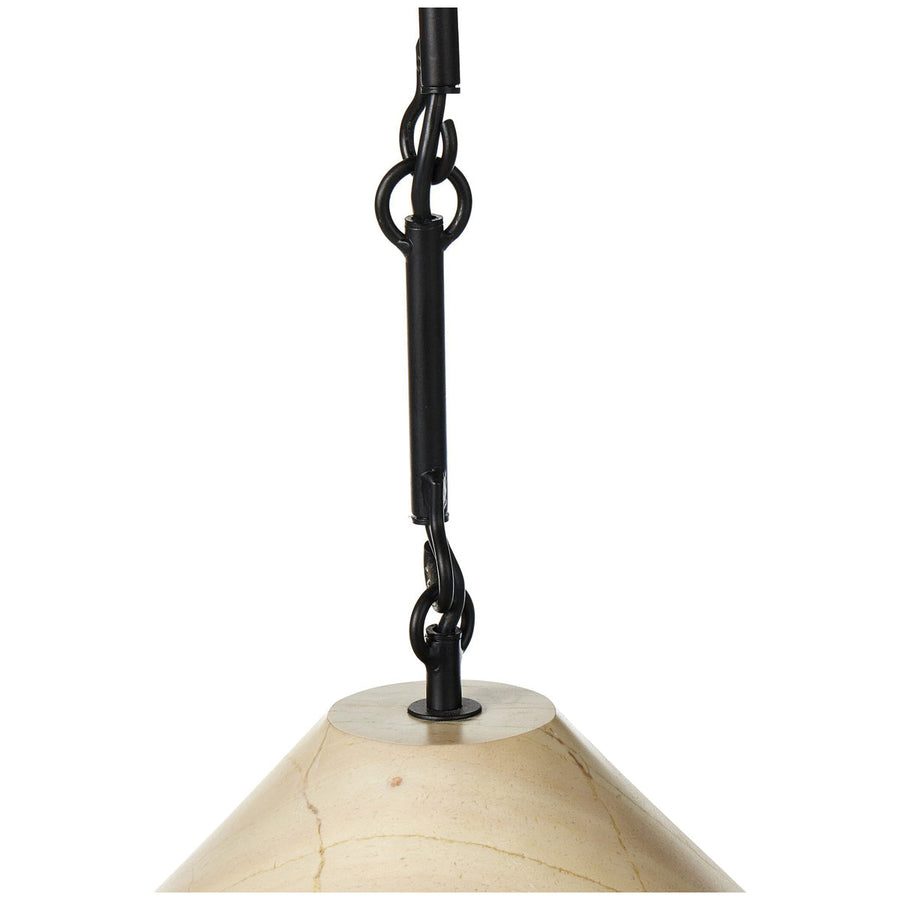 Four Hands Asher Concetta Pendant - Ecru Marble Solid